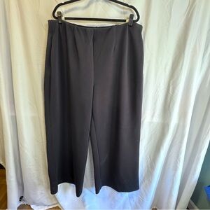 Lane Bryant Journey Knit High-Rise Wide Leg Pants Black; Size 22